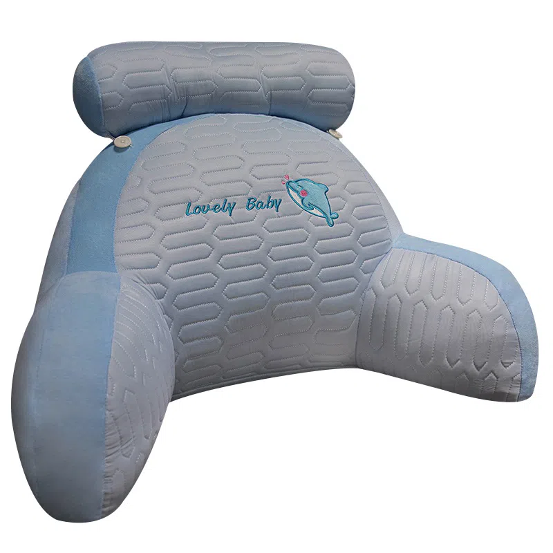 乐乐鱼 冰丝乳胶床头软包 玩偶周边 床上看书靠枕办公室久坐护腰座椅靠背垫