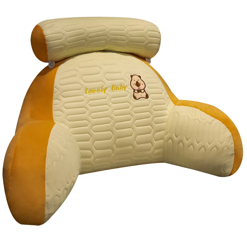 乐乐鱼 冰丝乳胶床头软包 玩偶周边 床上看书靠枕办公室久坐护腰座椅靠背垫