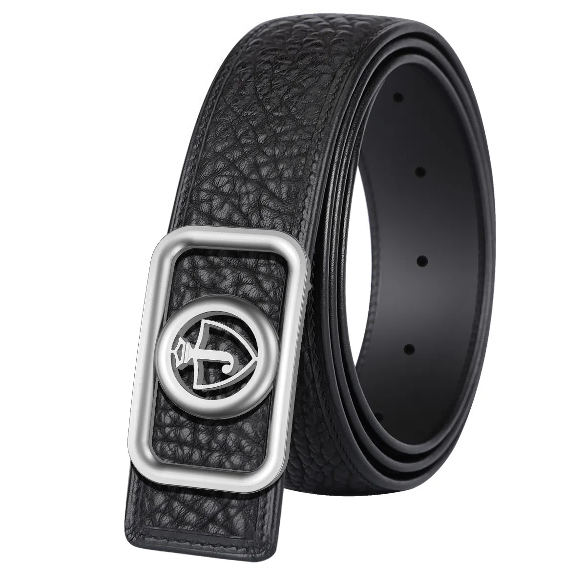 杰伦欧斯 真皮不锈钢平滑扣裤带潮流韩版青年男士腰带 皮带 男款