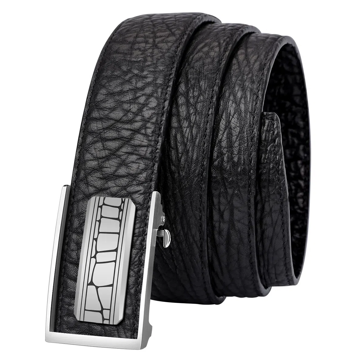 杰伦欧斯 钨钢自动扣 商务 头层牛皮 皮带 男款