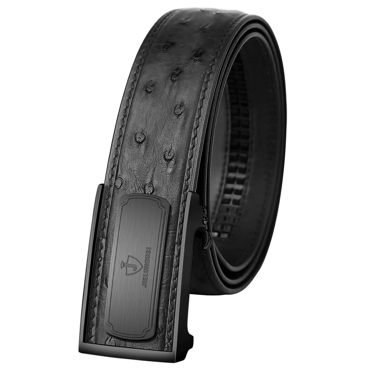 杰伦欧斯 自动扣商务钢扣 头层牛皮 皮带 男款