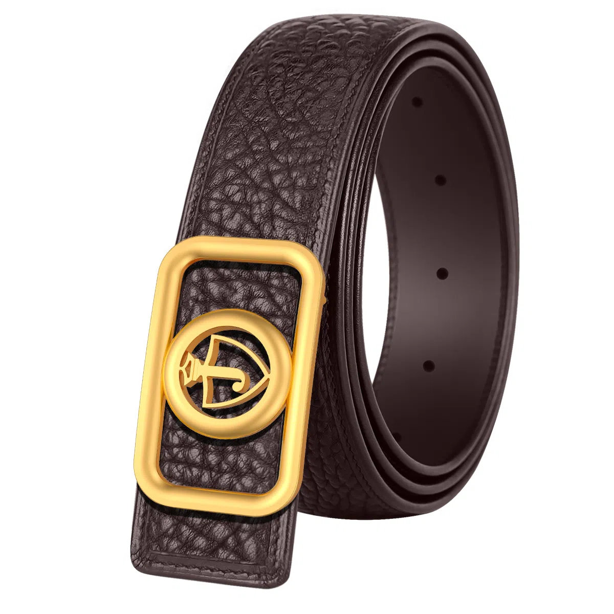 杰伦欧斯 真皮不锈钢平滑扣裤带潮流韩版青年男士腰带 皮带 男款