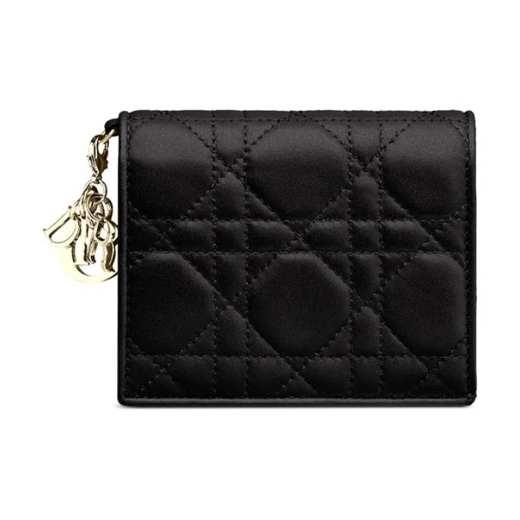Dior Lady Dior Mini Wallet Black