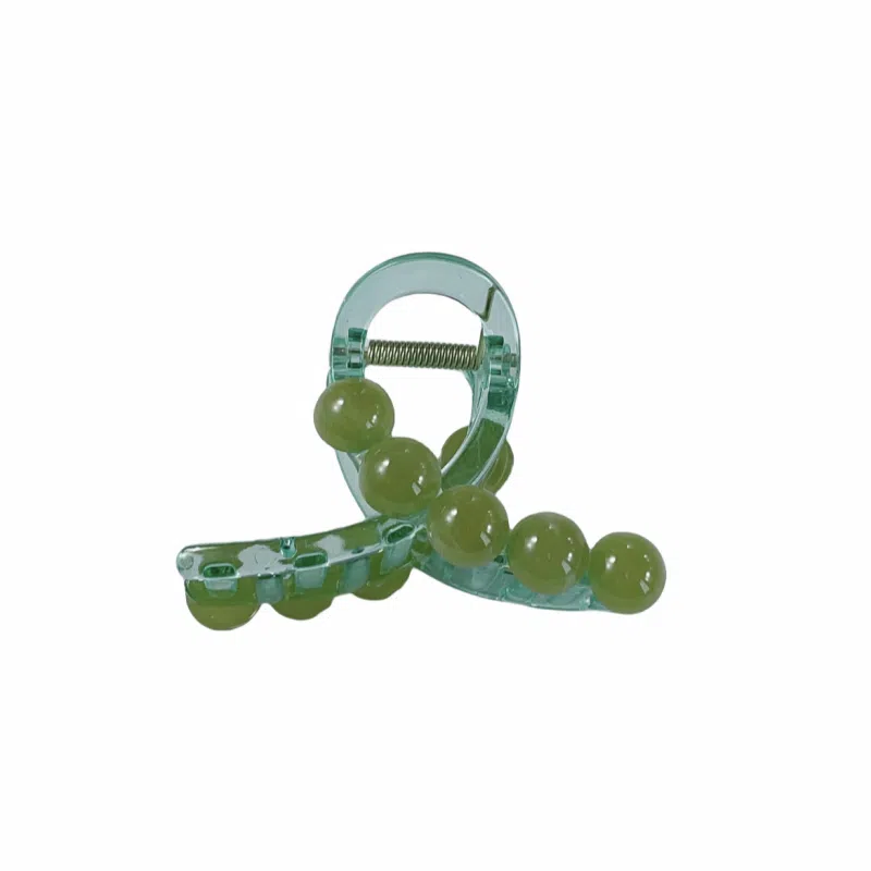 尚先生 法式小清新绿色抓夹可爱甜美鲨鱼夹发卡后脑勺盘发饰 发夹 女款