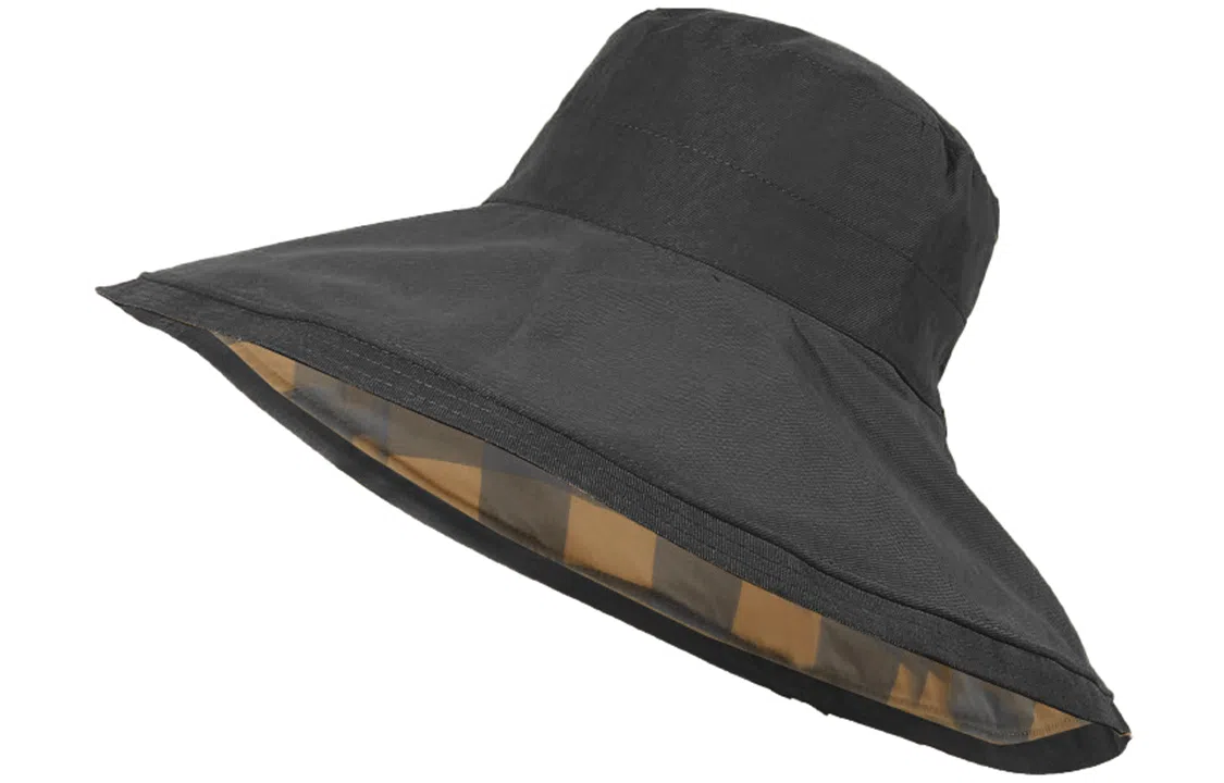 优幽兰 双面格子夏季薄款大帽檐时尚百搭韩版潮流户外旅拍休闲简约穿搭 聚酯纤维 防晒帽 女款