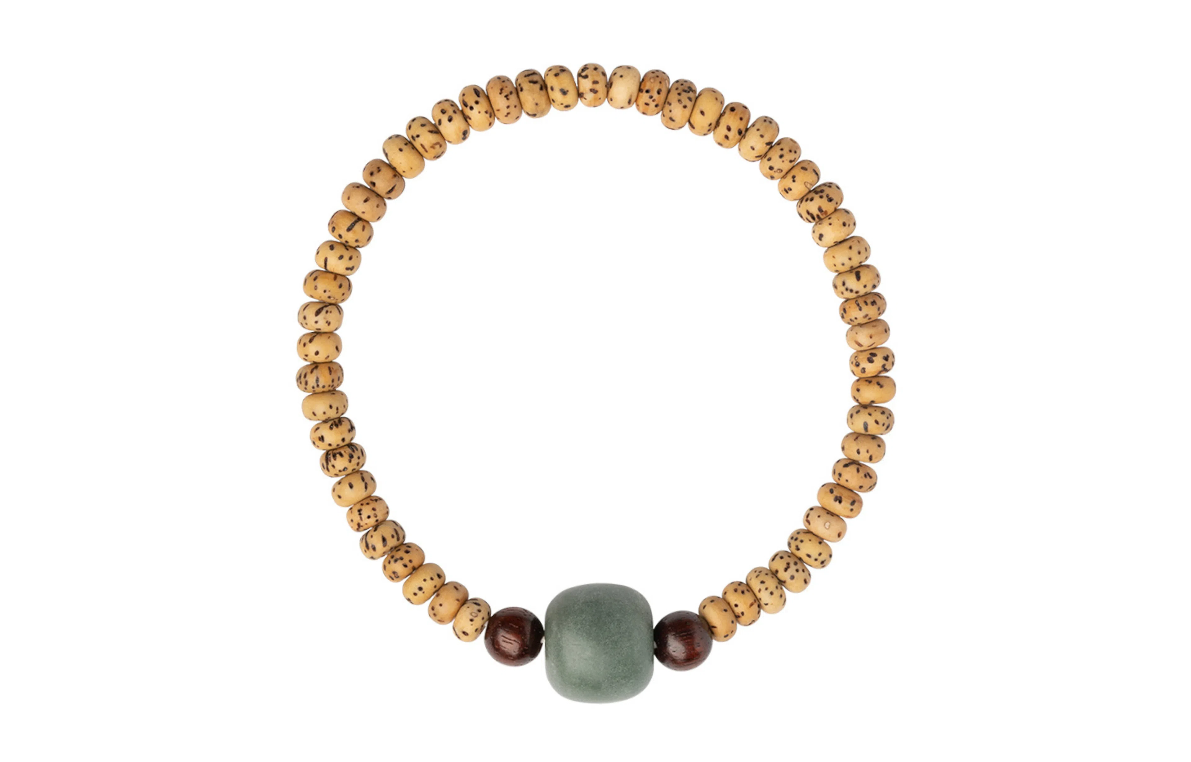 原生顺白月明星稀单圈 新中式小众女友简约设计搭配 文玩佛珠念珠#好运 星月菩提 手串 男女同款情侣款