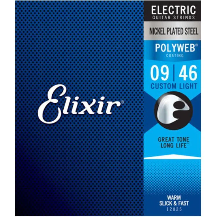 Elixir POLYWEB Standard Electric Guitar Strings Nickel Steel Core