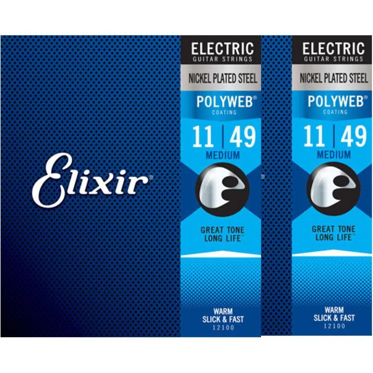 Elixir POLYWEB Standard Electric Guitar Strings Nickel Steel Core