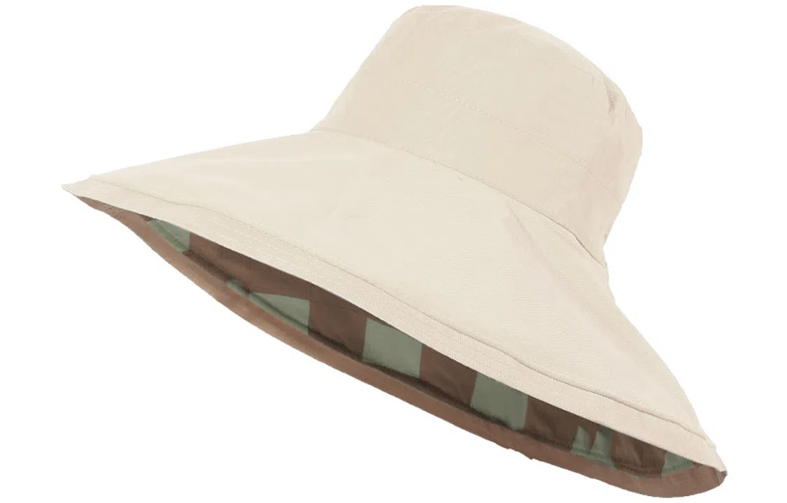 优幽兰 双面格子夏季薄款大帽檐时尚百搭韩版潮流户外旅拍休闲简约穿搭 聚酯纤维 防晒帽 女款