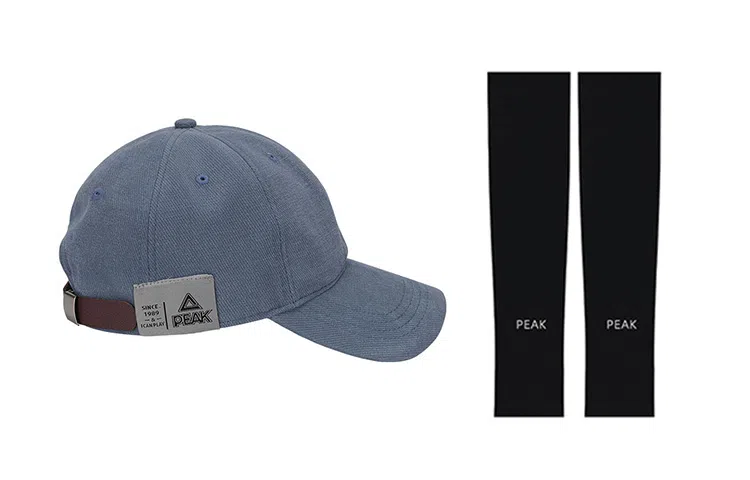 匹克 出行必备防晒冰袖遮阳帽两件套大头围显脸小 棉 鸭舌帽 男女同款情侣款