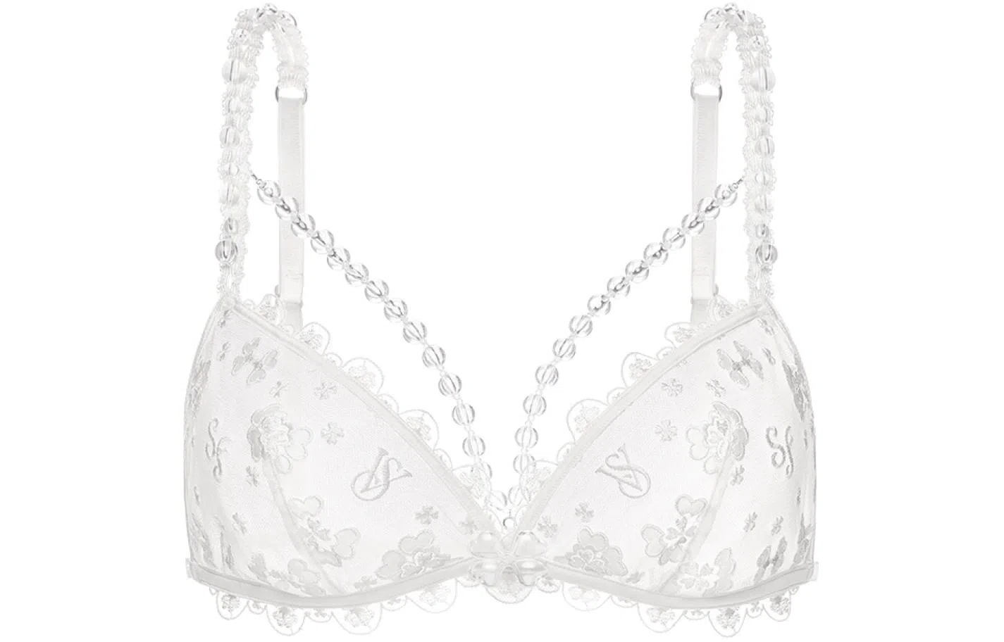 Victoria's Secret x SUSAN FANG pink Customized mesh lacemilk white
