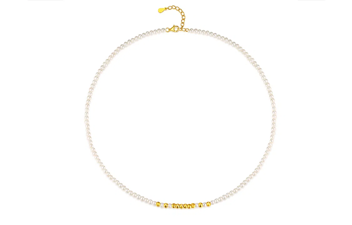 佐卡伊 浮光跃金小米珠 淡水珍珠 项链 女款