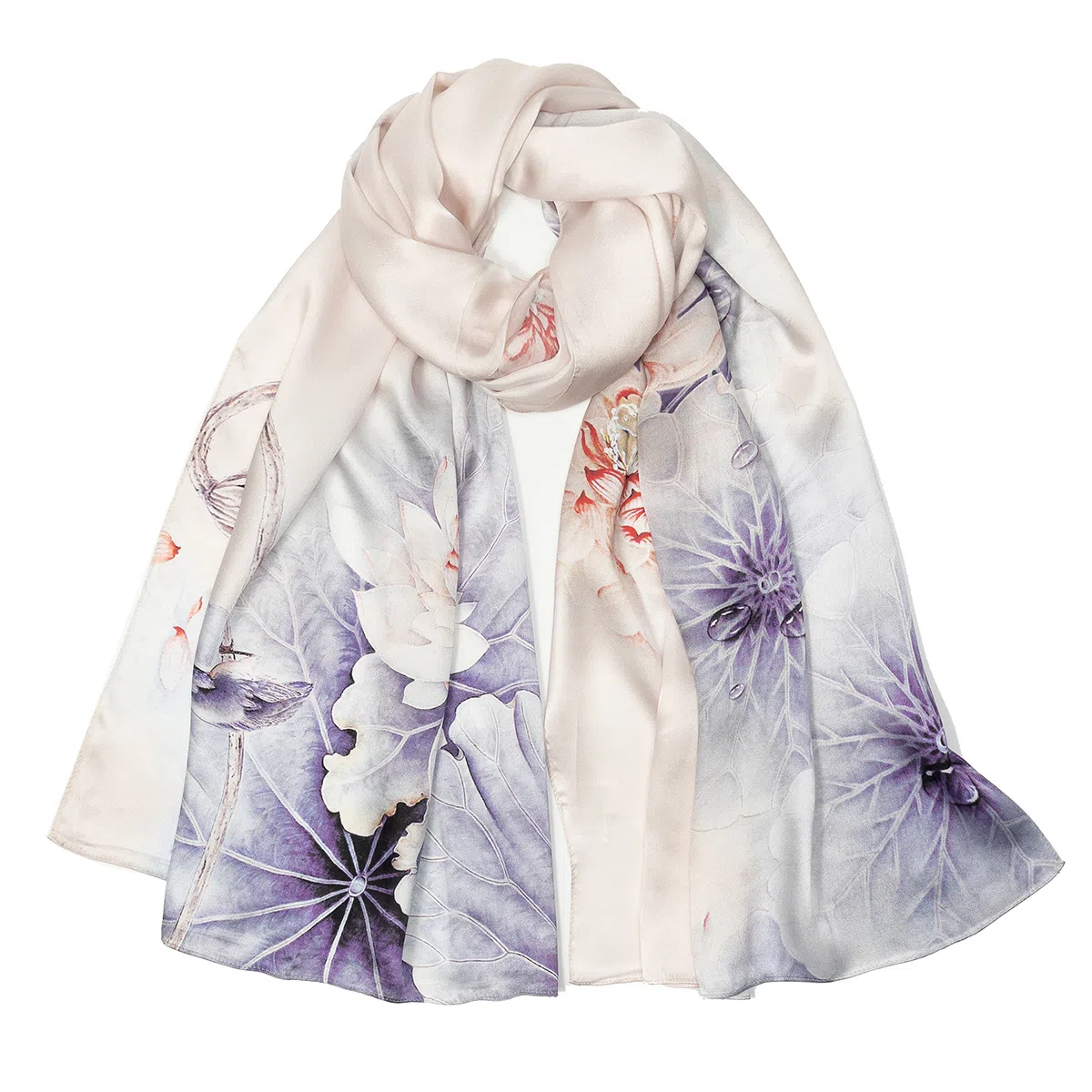 上海故事 丝韵百合 桑蚕丝 丝巾 女款 礼盒装