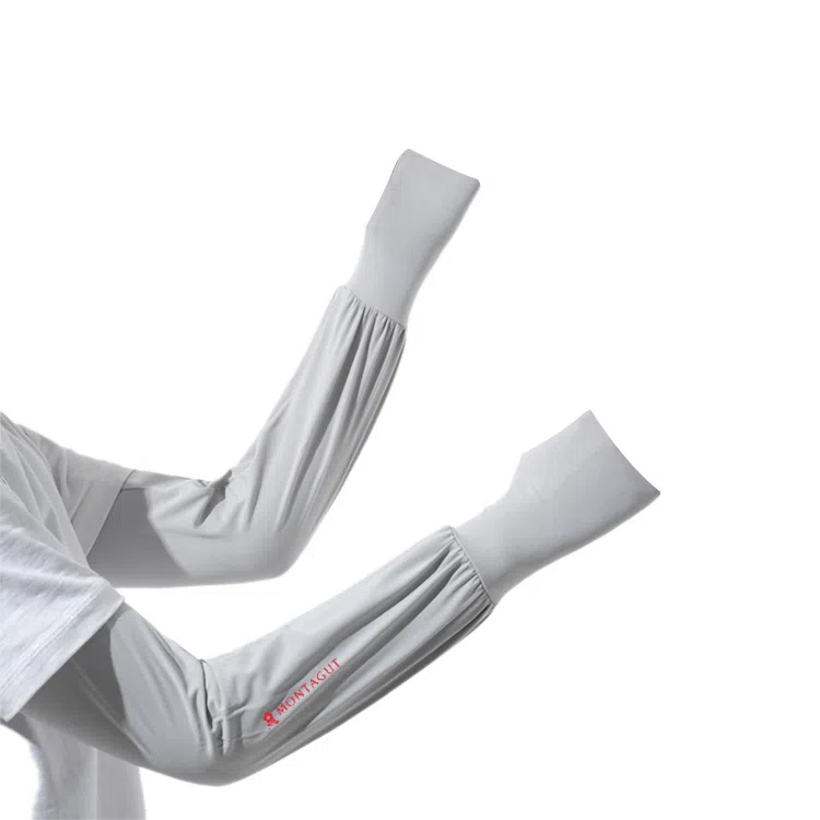 梦特娇 夏季轻薄宽松露指护臂 户外防紫外线冰丝灯笼 防晒袖 女款