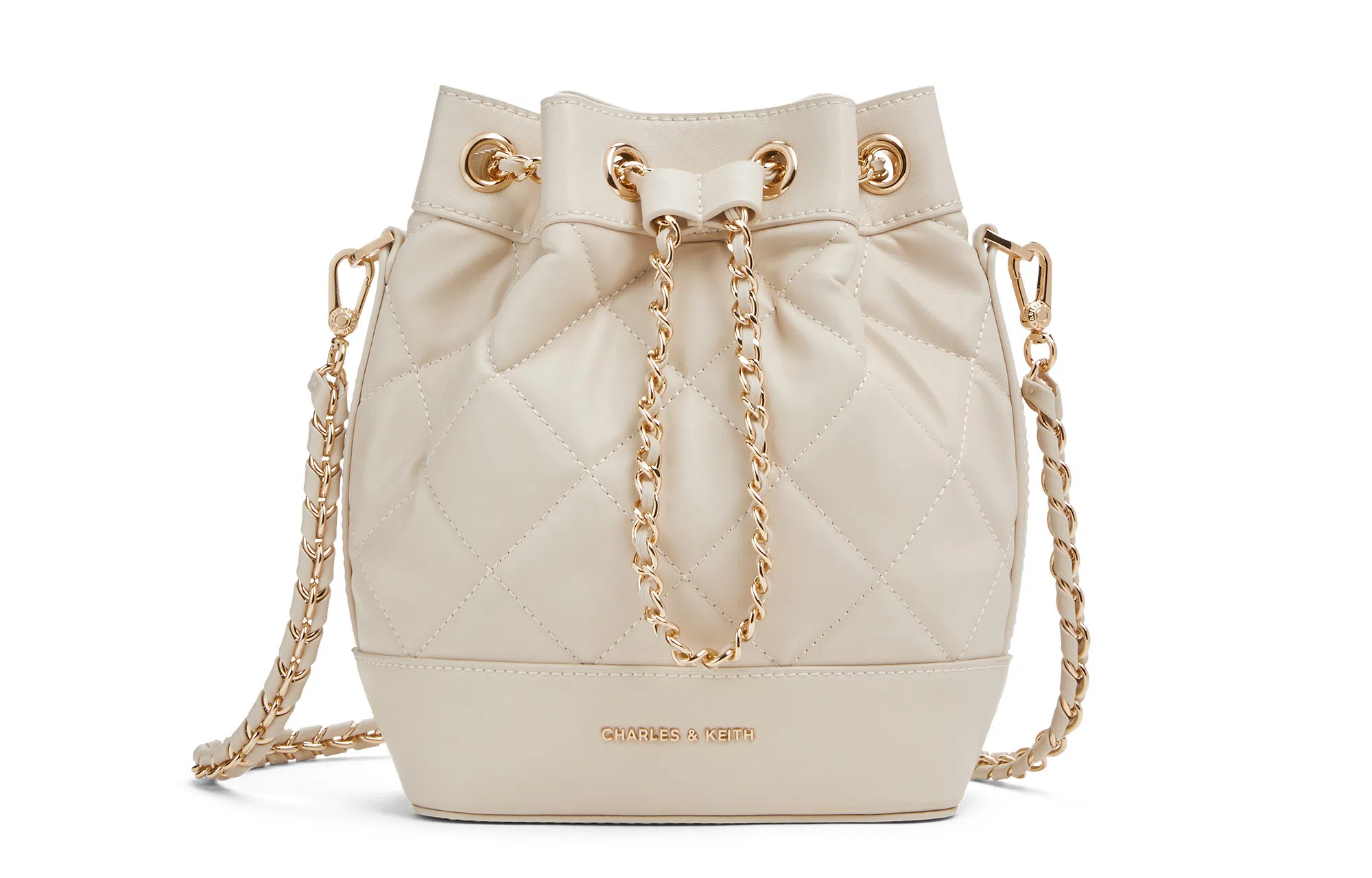 Charles & Keith Quilted Chain Backpack