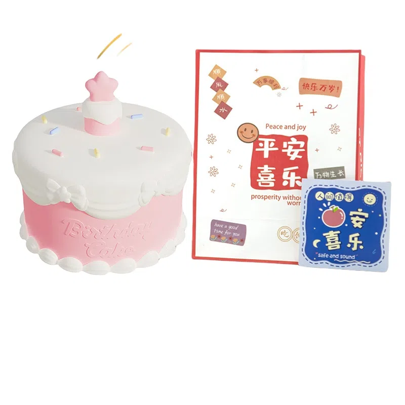 胖胖龙 生日蛋糕小夜灯 可爱拍拍硅胶灯 儿童玩具