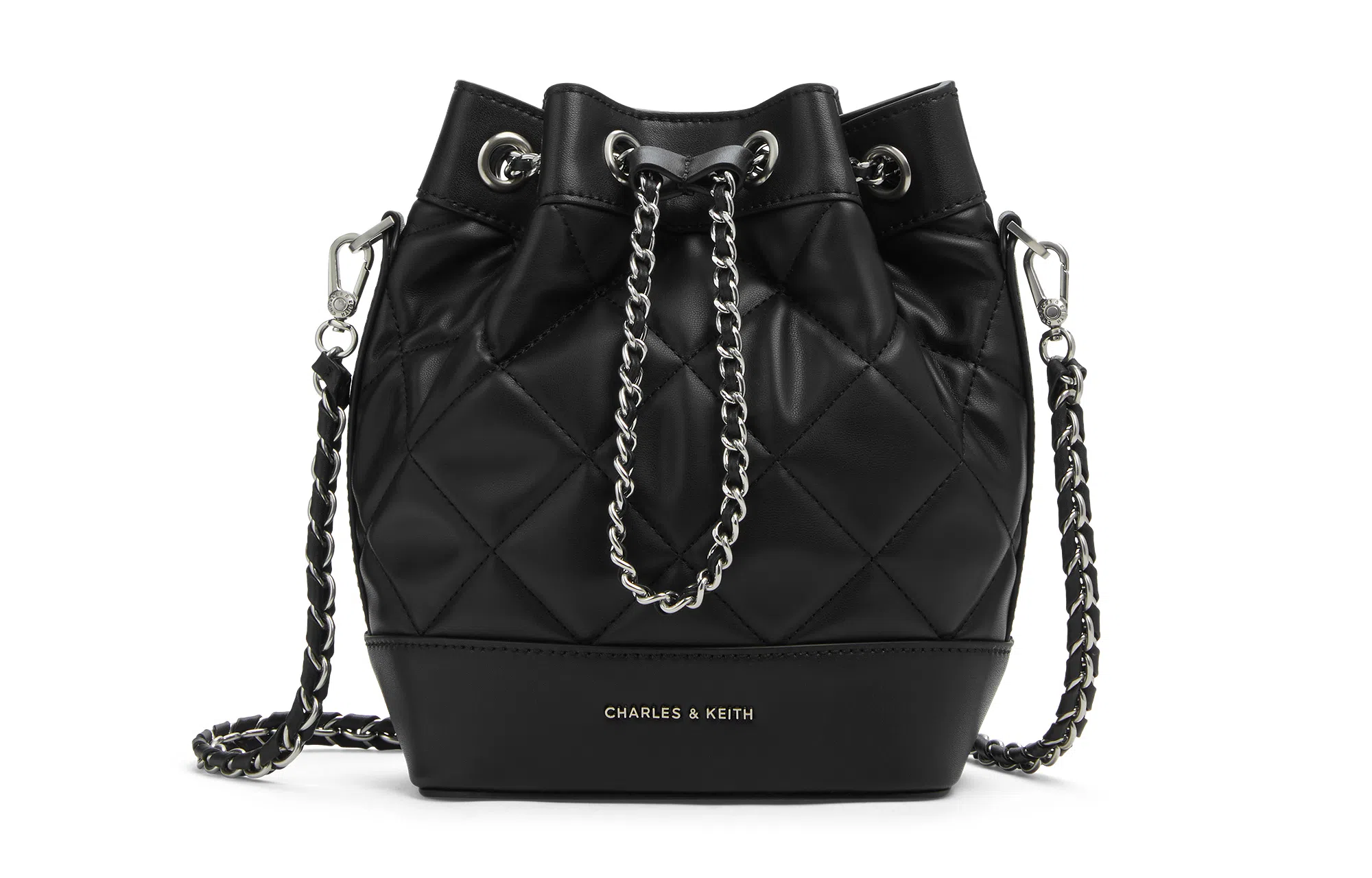 Charles & Keith Quilted Chain Backpack