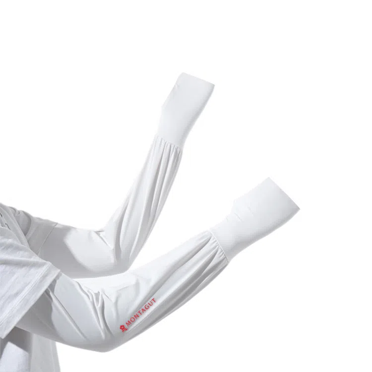 梦特娇 夏季轻薄宽松露指护臂 户外防紫外线冰丝灯笼 防晒袖 女款