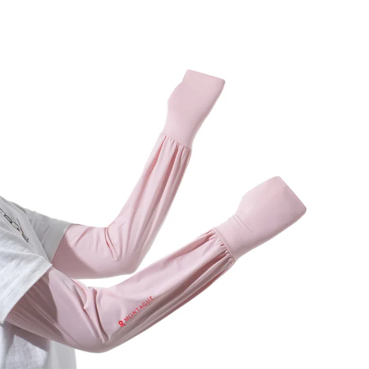 梦特娇 夏季轻薄宽松露指护臂 户外防紫外线冰丝灯笼 防晒袖 女款