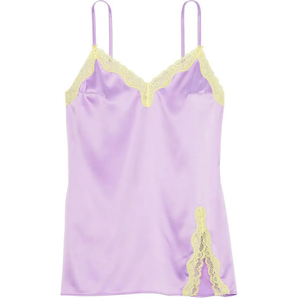 Victoria's Secret Tease Satin Lace-Trim Mini Slip V