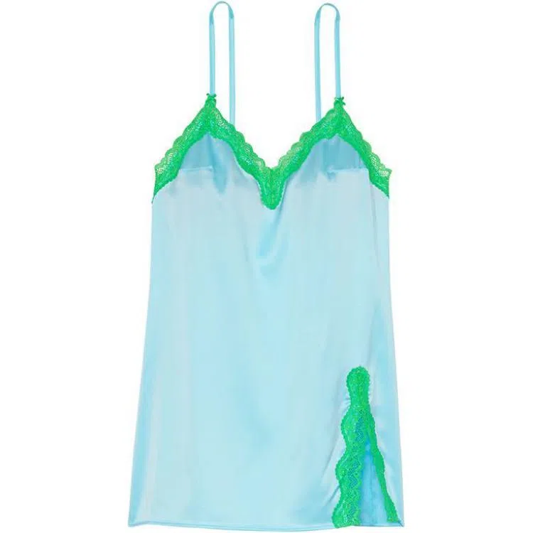 Victoria's Secret Tease Satin Lace-Trim Mini Slip V