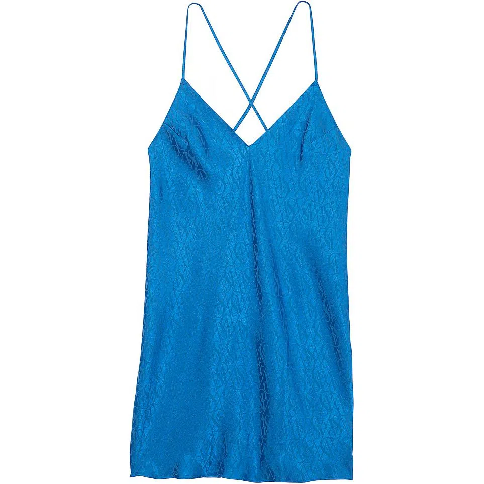 Victoria's Secret Satin Open-Back SlipShocking Blue