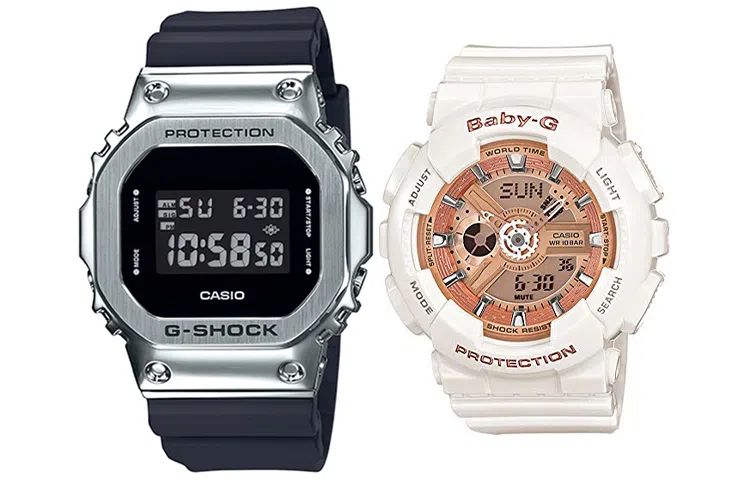 CASIO G-SHOCK BABY-G GM-5600-1+BA-110-7A1ER
