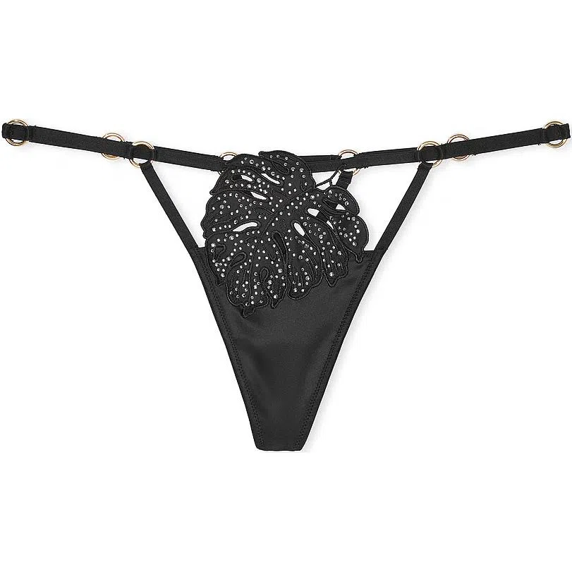 Victoria's Secret PINK VERY SEXY Tropical Leaf Hardware V-Sg PantyBk V 1