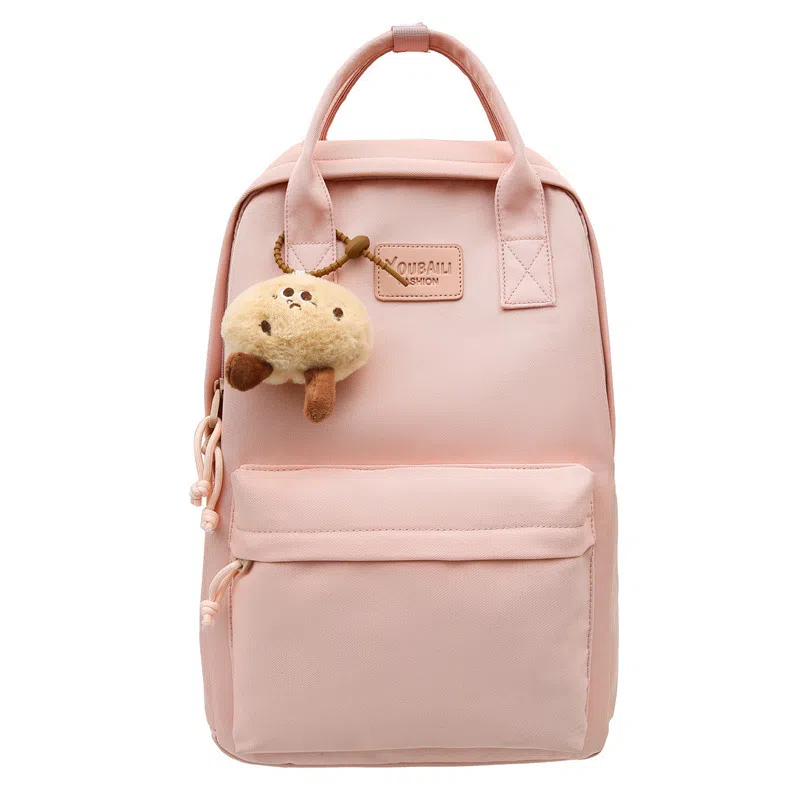 巴朗熊  尚日系简约百搭校园风双肩包大容量高中男女学生书包旅行电脑背包尼龙多色