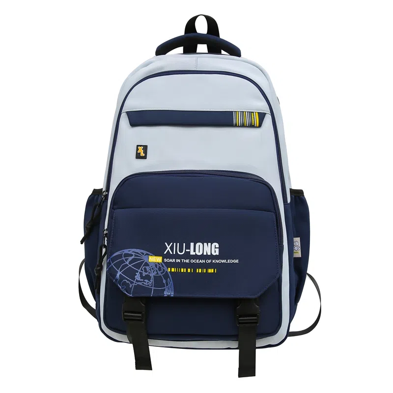 行途 休闲大容量 尼龙 双肩包 常规 男女同款情侣款 黑色/深灰色/浅灰色/深蓝色