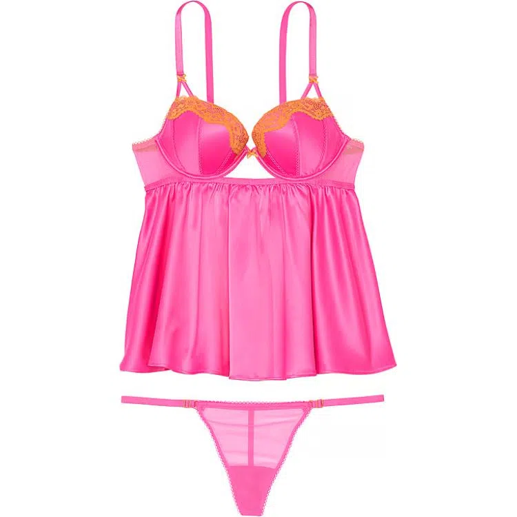 Victoria's Secret VERY SEXY Tease Satin Push-Up BabydollP