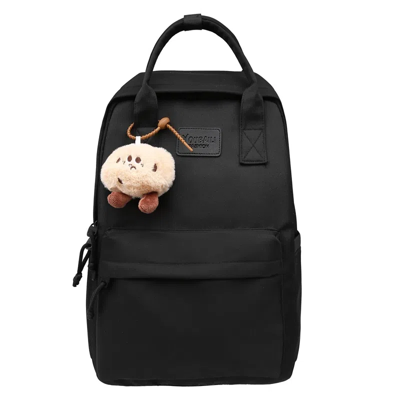 巴朗熊  尚日系简约百搭校园风双肩包大容量高中男女学生书包旅行电脑背包尼龙多色