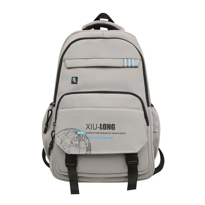 行途 休闲大容量 尼龙 双肩包 常规 男女同款情侣款 黑色/深灰色/浅灰色/深蓝色