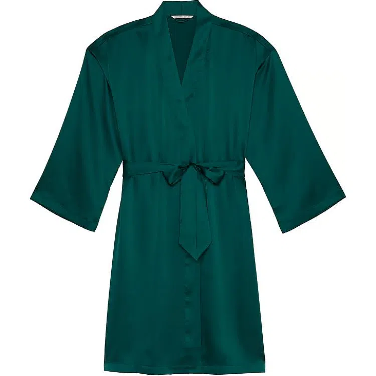 Victoria's Secret Satin Midi RobeMystique Green