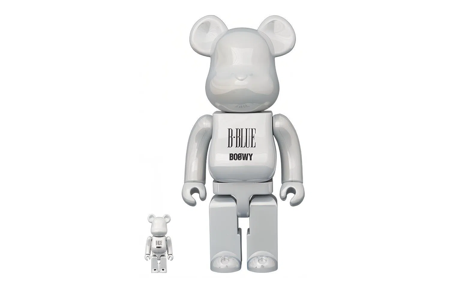 BE@RBRICK BOOWY B·BLUE White Chrome