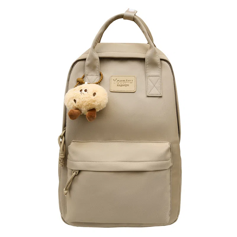 巴朗熊  尚日系简约百搭校园风双肩包大容量高中男女学生书包旅行电脑背包尼龙多色