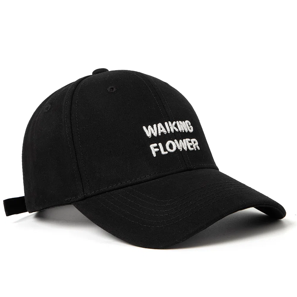 白卷 硬顶时尚百搭透气宽檐字母 棉 棒球帽 男女同款情侣款