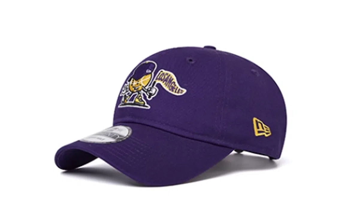 New Era Los Angeles Lakers NBA Cartoon Embroidered Cotton Cap Purple