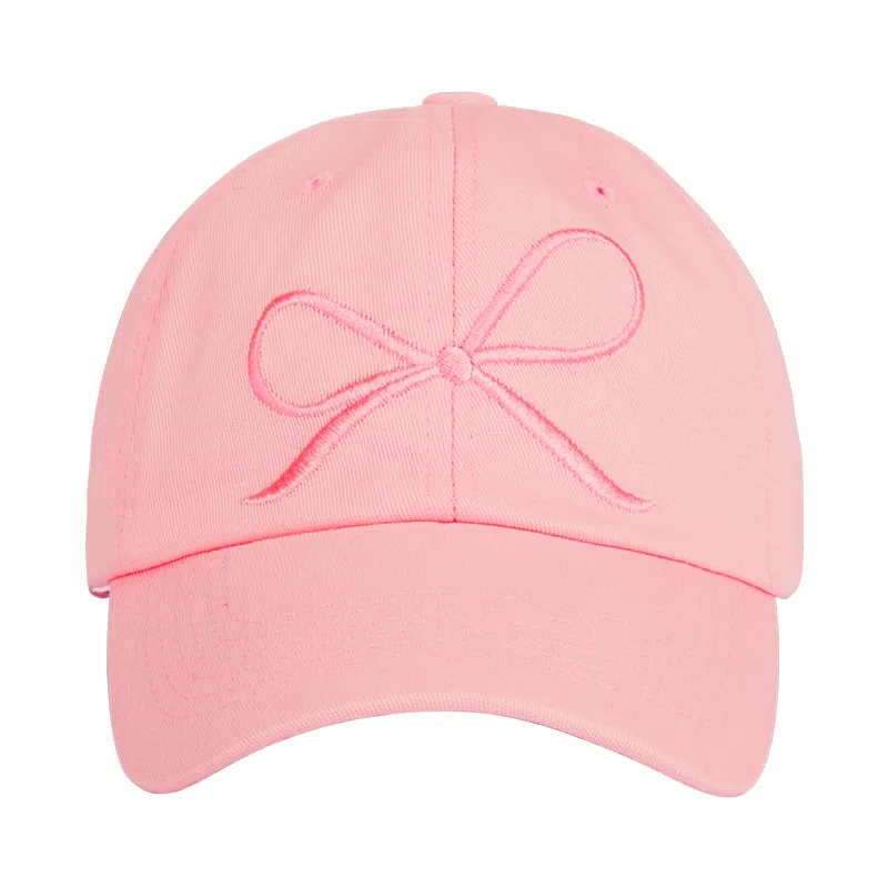 啄木鸟 刺绣蝴蝶结可爱甜美棒球帽显脸小休闲学生户外遮阳帽 棉 鸭舌帽 女款