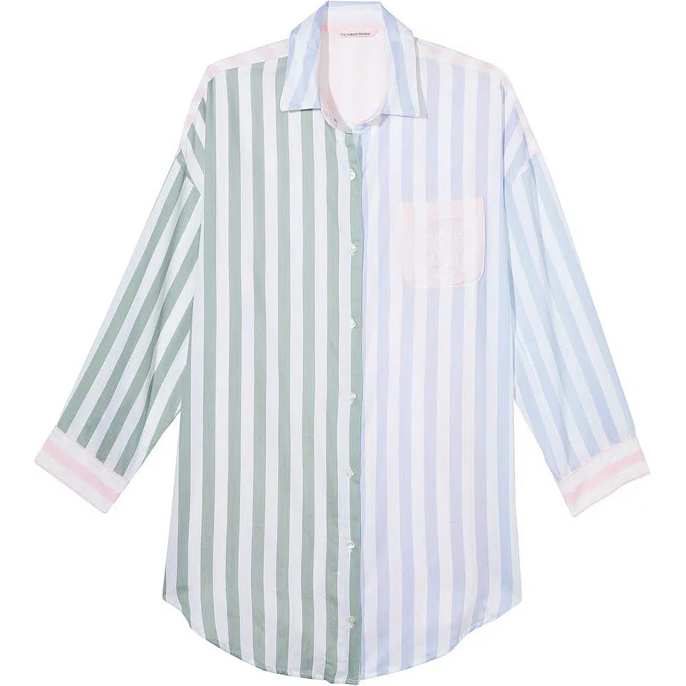 Victoria's Secret Modal-Cotton Sleepshirt Multicolor Stripes