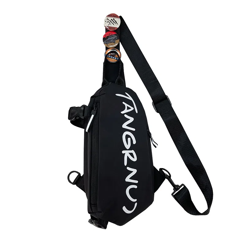 泰克森 休闲轻便简约日常出行 牛津布 饺子包斜挎包 小号 男女同款情侣款 桔色/黑色/绿色