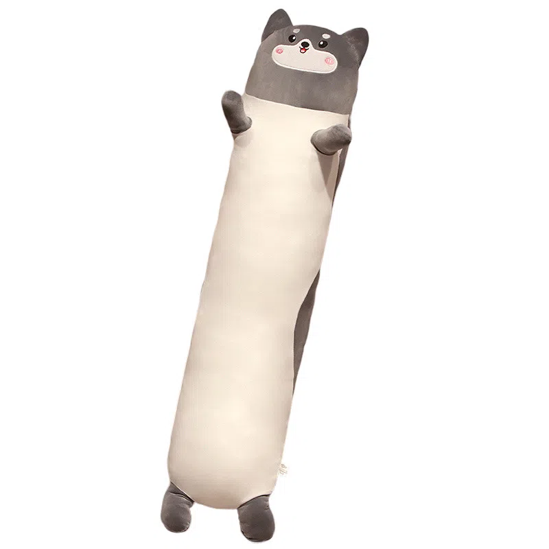 狐狸仙 卡通动物长条抱枕哈士奇 软萌猫咪 玩偶 毛绒公仔