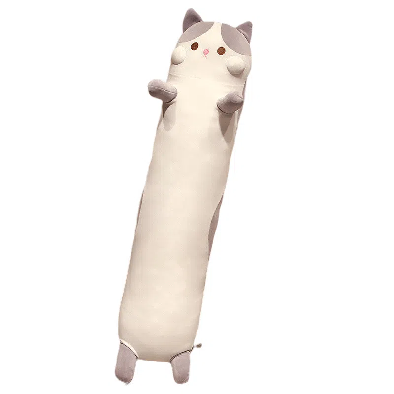 狐狸仙 卡通动物长条抱枕哈士奇 软萌猫咪 玩偶 毛绒公仔