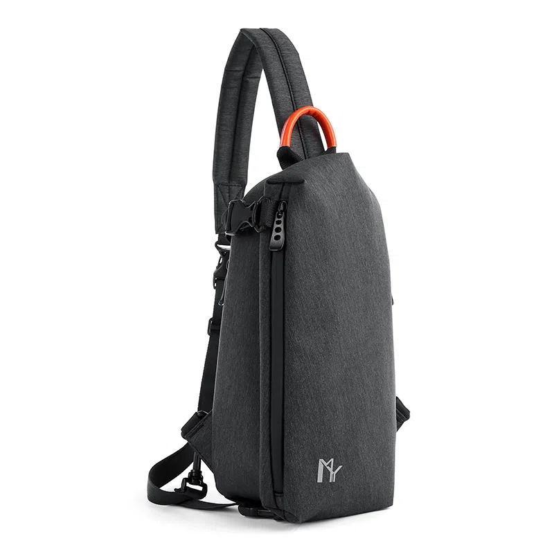 休闲斜挎包时尚骑行运动出行单肩背包 牛津纺 胸包 常规 男款 酷黑色