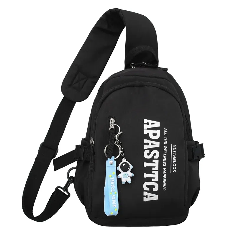 巴朗熊 街头休闲街头简约 尼龙 斜挎包腰包胸包 常规 男女同款情侣款 黑色/白色/绿色