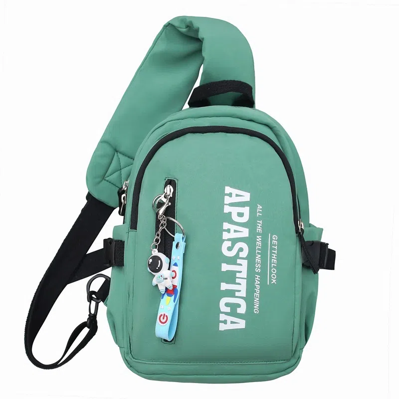 巴朗熊 街头休闲街头简约 尼龙 斜挎包腰包胸包 常规 男女同款情侣款 黑色/白色/绿色