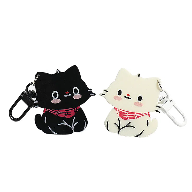 一点潮玩 可爱百搭围巾小猫 钥匙扣背包包配饰  谷圈挂件