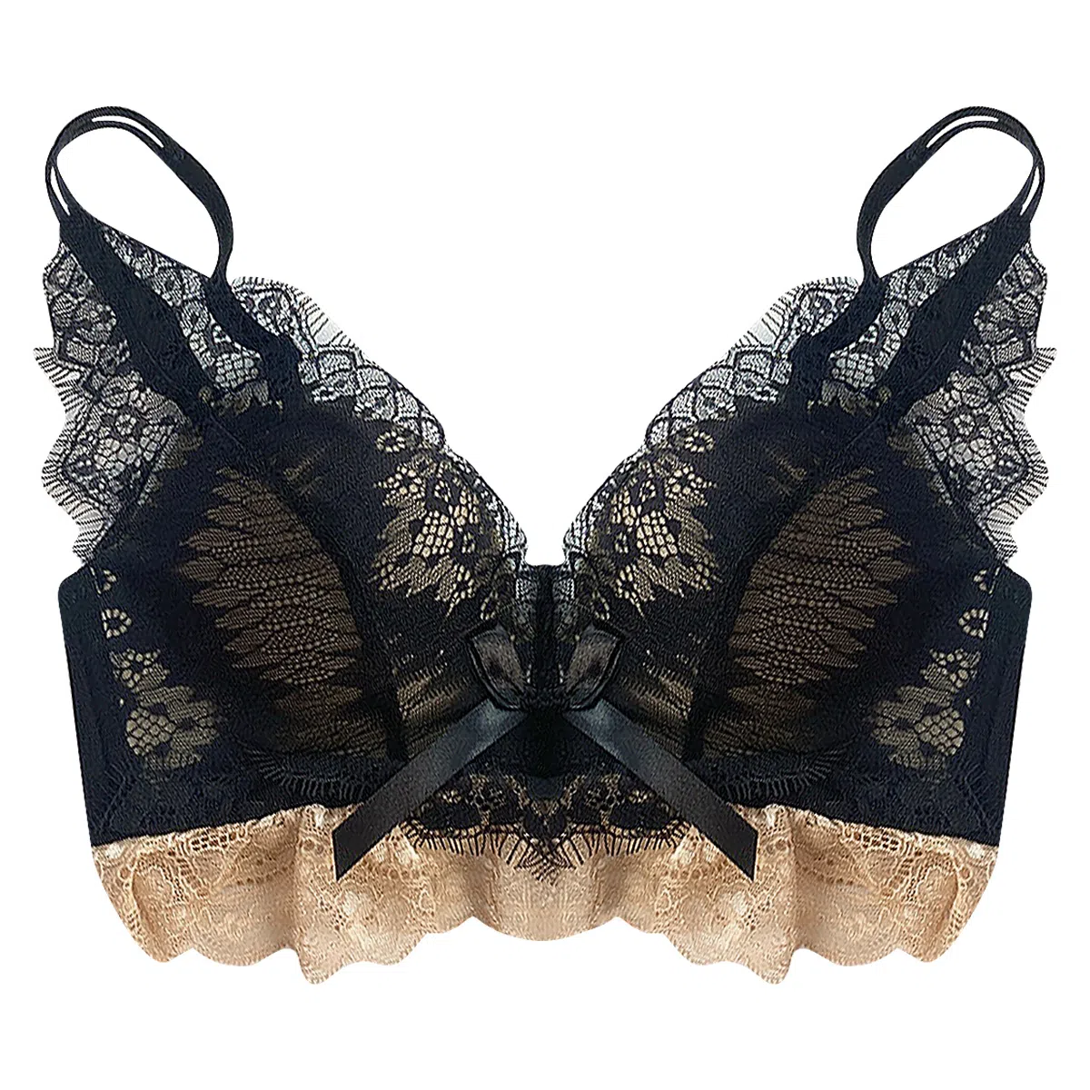 水中花 小胸聚拢无钢圈蕾丝舒适固定双肩带文胸 女款