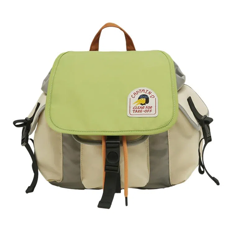 云朵工厂 飞行员伞兵小包 锦纶 双肩包 常规 男女同款情侣款 浅灰色/黑色/深蓝色