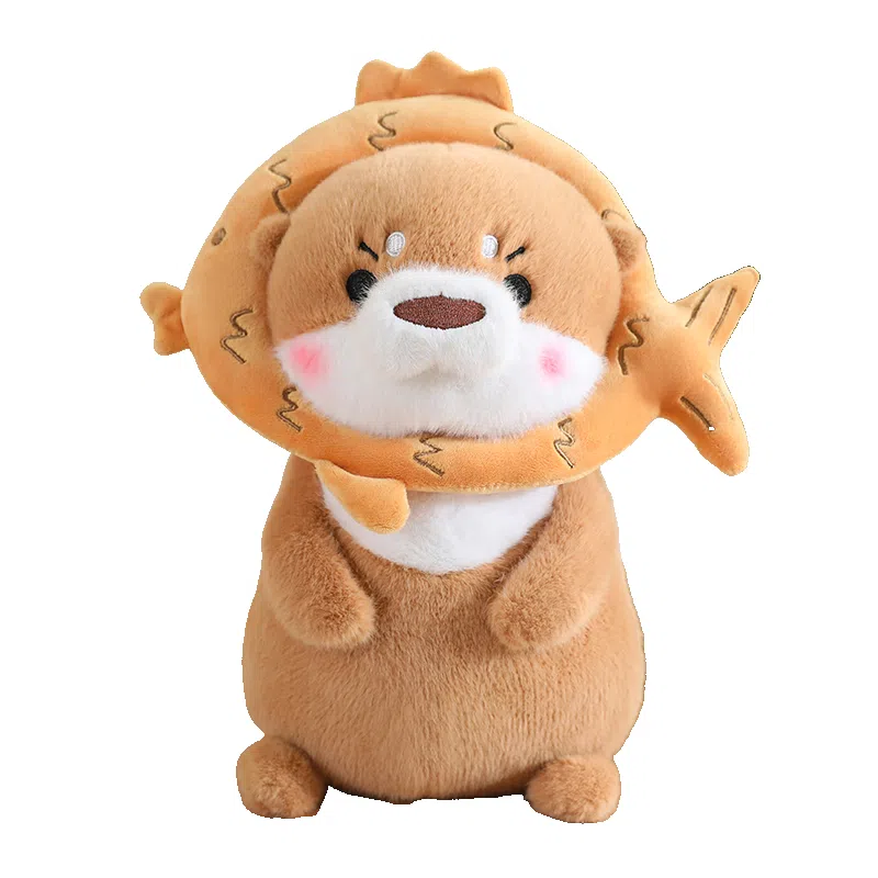 安之静雅 变身水獭 卡皮巴拉 水豚抱枕娃娃 玩偶 毛绒公仔